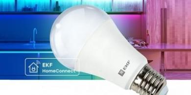 Умная LED-лампа Connect 8W WIFI RGBW E27 от EKF
