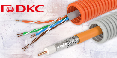 Новые электротрубы с коаксиальным и информационным кабелем от ДКС