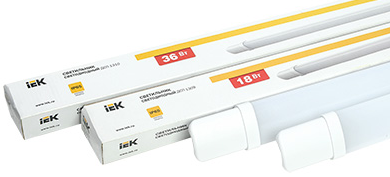 Пылевлагозащищённые светодиодные светильники ДСП IP65 от IEK 