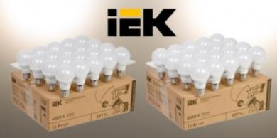 Светодиодные лампы с популярным цоколем E27 от IEK в ЖКХ-упаковках по 20 шт